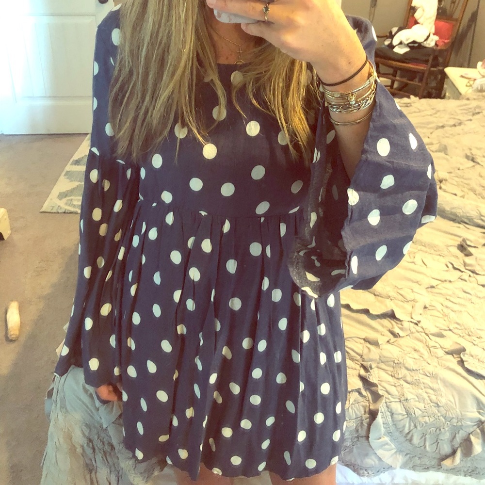 FREE PEOPLE Bell Sleeve Flare Dress